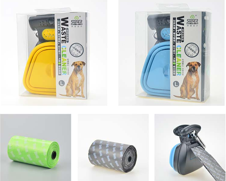 Dog Pet Travel Foldable Pooper Scooper With 1 Roll Decomposable bags Poop Scoop Clean Pick Up Excreta Cleaner Epacket - view 4