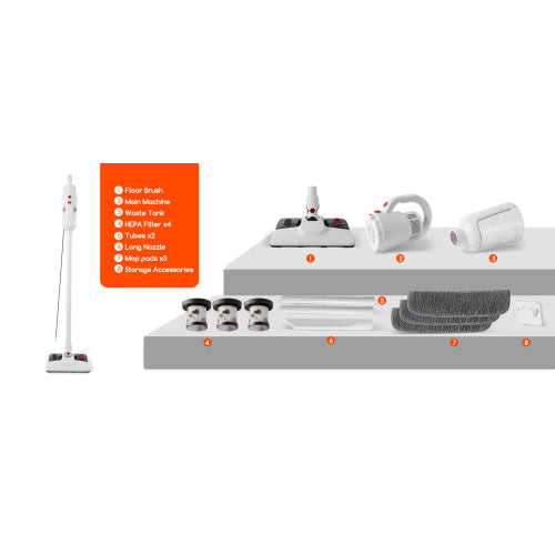 Lightweight Stick Vacuum Cleaner, Unique Vacuum And Mop Combo 3 Dust Filters Microfiber Pads - view 8