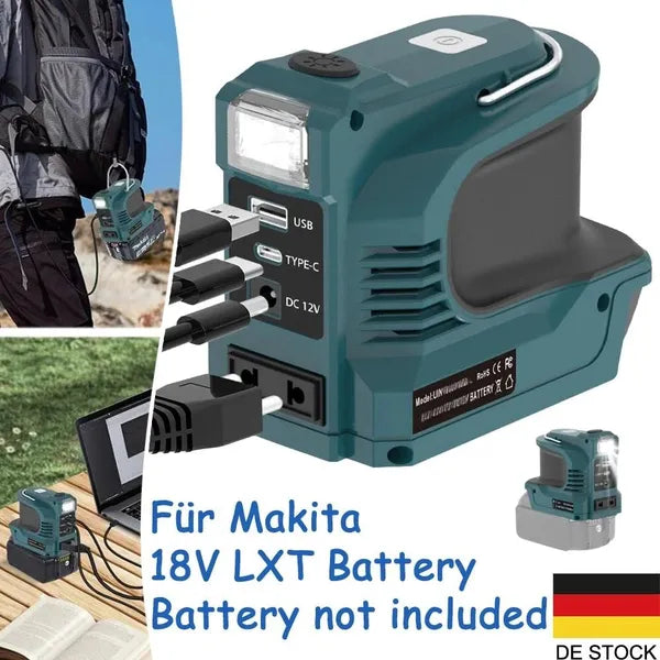 180W 18V LXT Battery Voltage Converter (Inverter) With USB LED Power Bank, Compatible With Makita 18V LXT Battery