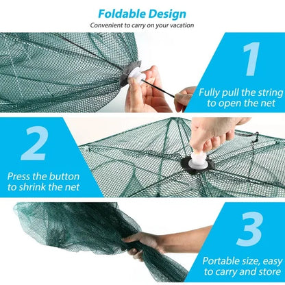 Fishing Trap Net Portable Folding Fish Bait Trap Shrimp No Crab Bait Net - view 7