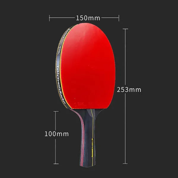 6-Star 7-Ply Genuine Professional Table Tennis Racket, Double Racket, Straight And Penhold Handles - view 3
