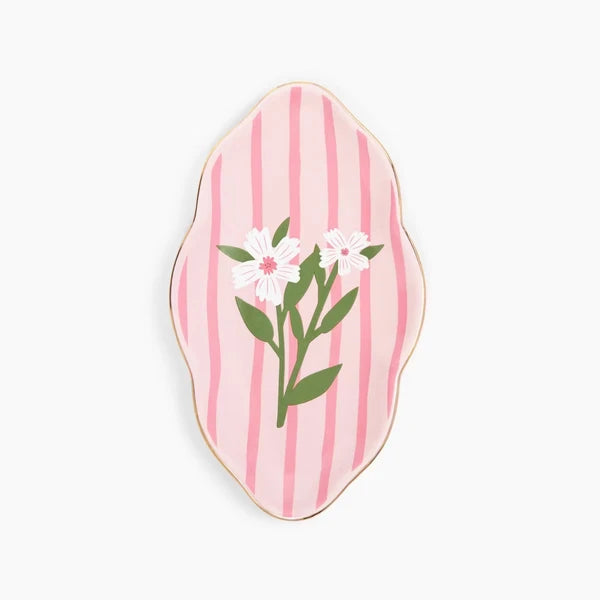 Mother's Day Floral Stripe Trinket Tray - 14.89" X 22.51" - view 3