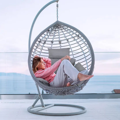 Egg Chair Cushion Hanging Basket Seat Cushion Thicken Soft Egg Swing Chair Pad Hanging Egg Chair Cushion With Headrest - view 3
