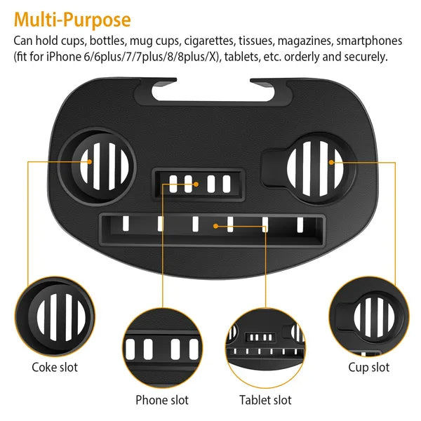 Zero Gravity Chair Cup Holder Clip On Side Tray W Beverage Can Mobile Devices Slots - view 5