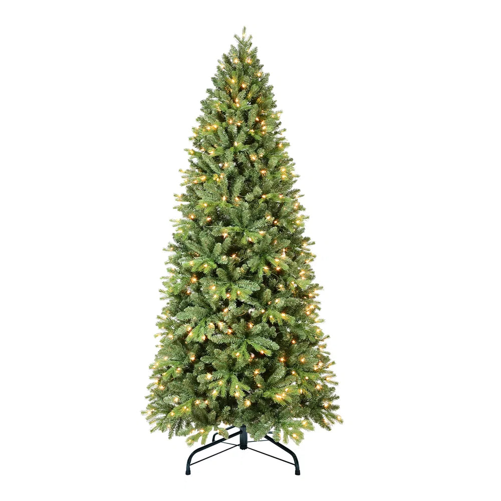Artificial 6ft Green Christmas Tree With 1032 PE&PVC Mixed Branch Tips, 300L Warm White Led, Memory Wire&iron Wire - view 3
