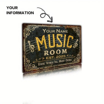 Custom Metal Music Sign Personalized Studio Classroom Decor Outdoor Wall Gift - view 8