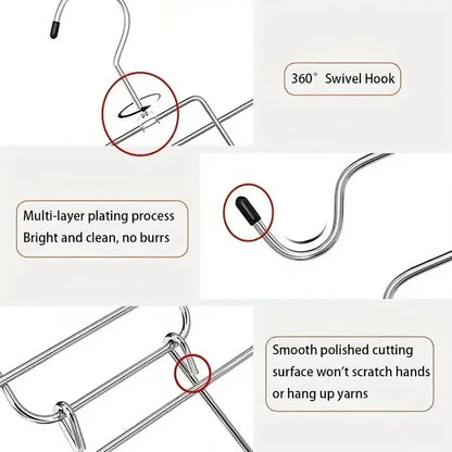 8-Layer Space-Saving Stainless Steel Underwear & Bras Organizer Hanger - view 2