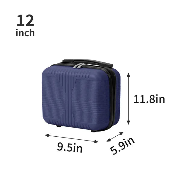Non-TSA Customs Lock 5-in-1 PP Trolley Case, 12in, 16in, 20in, 24in, 28in PP, Navy Blue - view 2