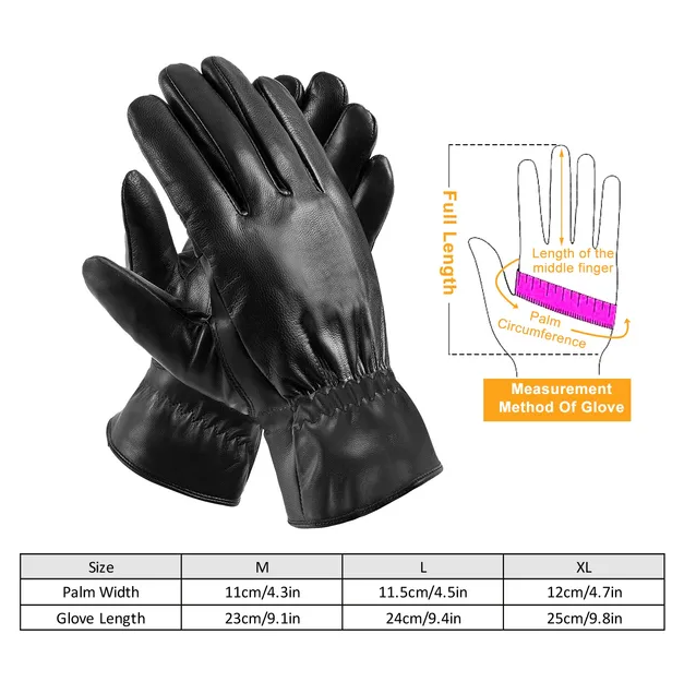 Unisex Leather Winter Warm Gloves Outdoor Windproof Soft Gloves Cycling Skiing Running Cold Winter Gloves - view 5