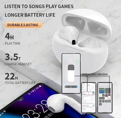 (blue)Air Pro 6 TWS Headphones Headset EarPhone Wireless Bluetooth Mini EarBuds HD - view 4