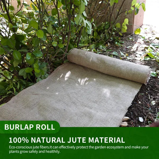 3.3ft*15ft Natural And Eco-friendly, Jute Cloth Roll, Garden Plant Cover, Soil-moisturizing And Weed-control Cloth - view 2