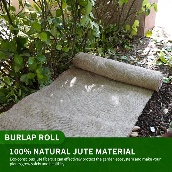 3.3ft*15ft Natural And Eco-friendly, Jute Cloth Roll, Garden Plant Cover, Soil-moisturizing And Weed-control Cloth - view 2