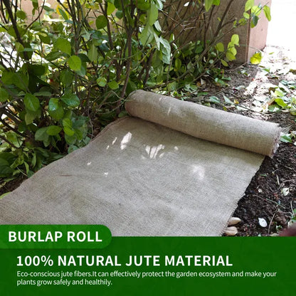 3.3ft*15ft Natural And Eco-friendly, Jute Cloth Roll, Garden Plant Cover, Soil-moisturizing And Weed-control Cloth - view 2