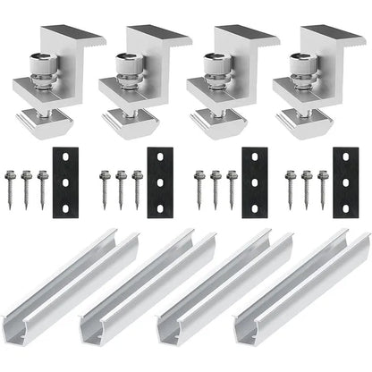 12/20cm U-shaped Guide Rail Black Middle Side Pressure Set Solar Panel Photovoltaic Accessory Pressure Block Mini - view 5