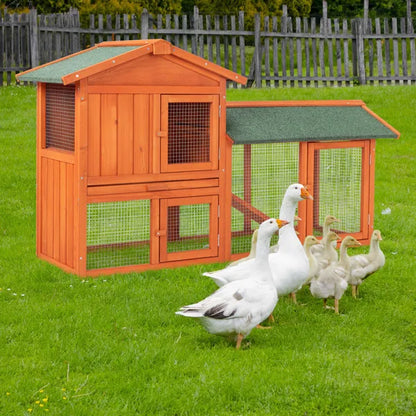 61" Wooden Chicken Coop Hen House Rabbit Wood Hutch Poultry Cage Habitat () - view 2