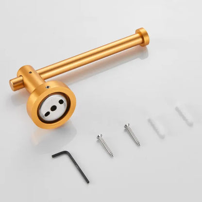 Bathroom Hardware Set; Thicken Space Aluminum 6 PCS Towel bar Set- Brushed Gold 24 Inches Wall Mounted - view 7