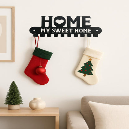 2-in-1 Halloween Christmas Wall Key Holder With Sturdy Iron Hooks Entryway Organizer Holiday Home Decor