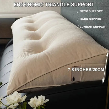 Triangle Reading Cushion With A Button-180x50x20cm - view 5