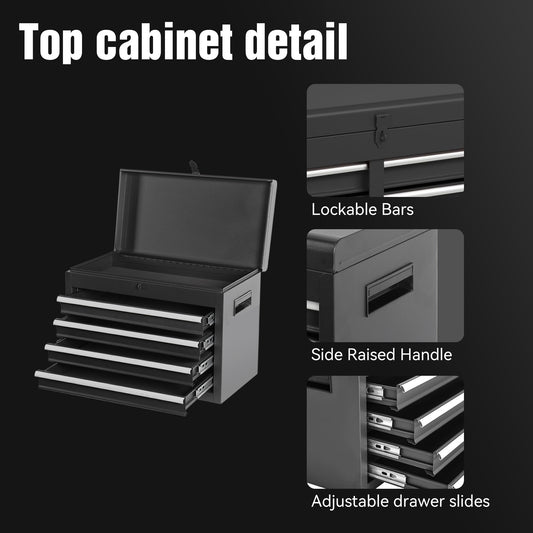 Tool Chest, 5-Drawer Rolling Tool Storage Cabinet With Detachable Top Tool Box, Liner, Universal Lockable Wheels - view 2