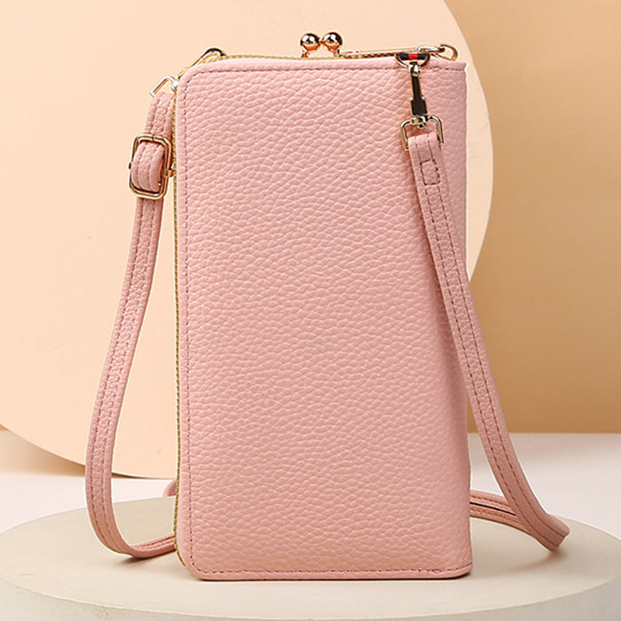 Flower Embroidery Phone Bag With Lock Buckle Outdoor Long Wallet Fashion Shoulder And Crossbody Bags - view 7