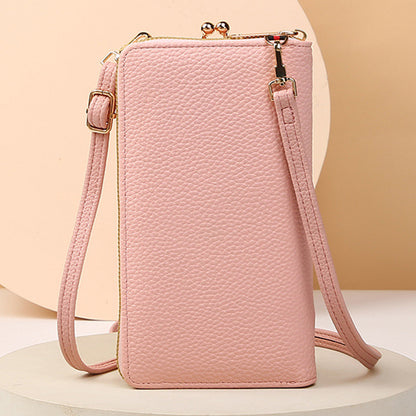 Flower Embroidery Phone Bag With Lock Buckle Outdoor Long Wallet Fashion Shoulder And Crossbody Bags - view 7