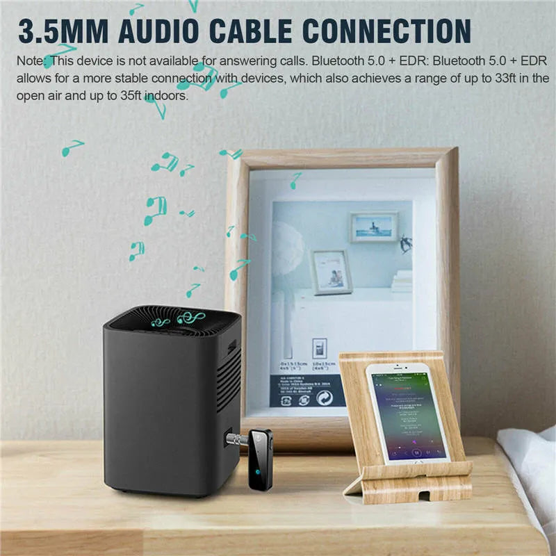 USB Wireless Bluetooth 5.0 Transmitter Receiver 2in1 Audio Adapter 3.5mm Aux Car - view 5