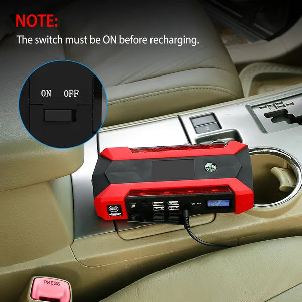 Car Jump Starter Booster 1000A Peak 20000mAh 12V Battery Charger (Up To 6.0L Gas Or 3.0L Diesel Engine) - view 4