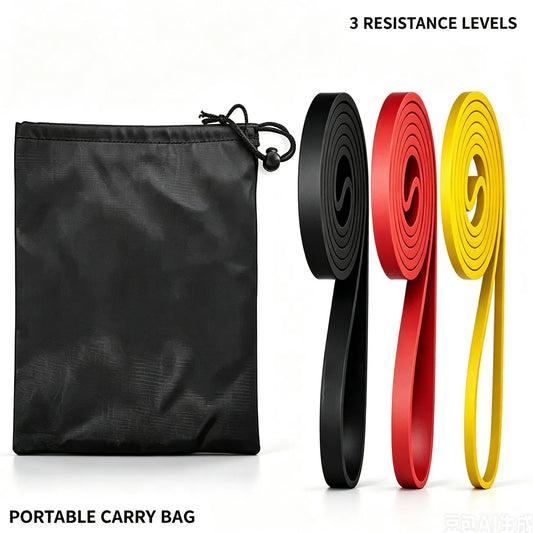 Set of 3 Heavy Duty Resistance Band Loop Exercise Yoga Workout Power Gym Fitness