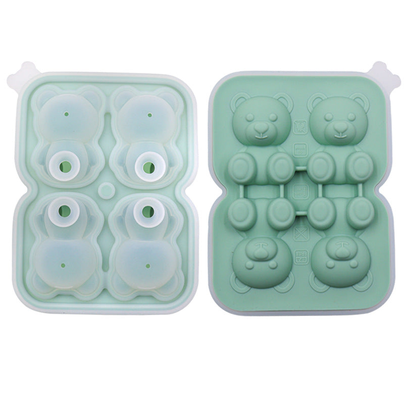 Bear Ice Cube Molded Silicone Ice Tray - view 6