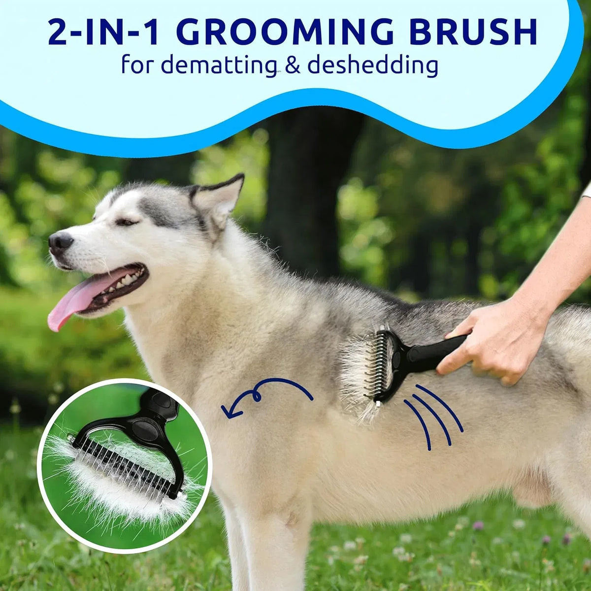 Black Pet Hair Removal Dog Brush for Hair Removal - Indoor Cats Use Cat Brush - view 7
