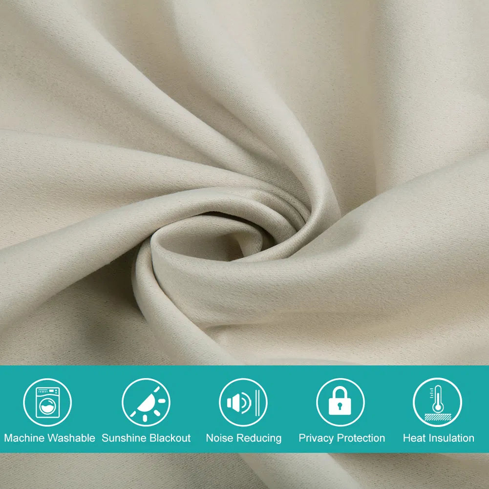 Grommets Thermal Insulated With Coated Lining 52 In. W X 63 In. L Indoor Blackout Curtains Set Of 2 - view 6