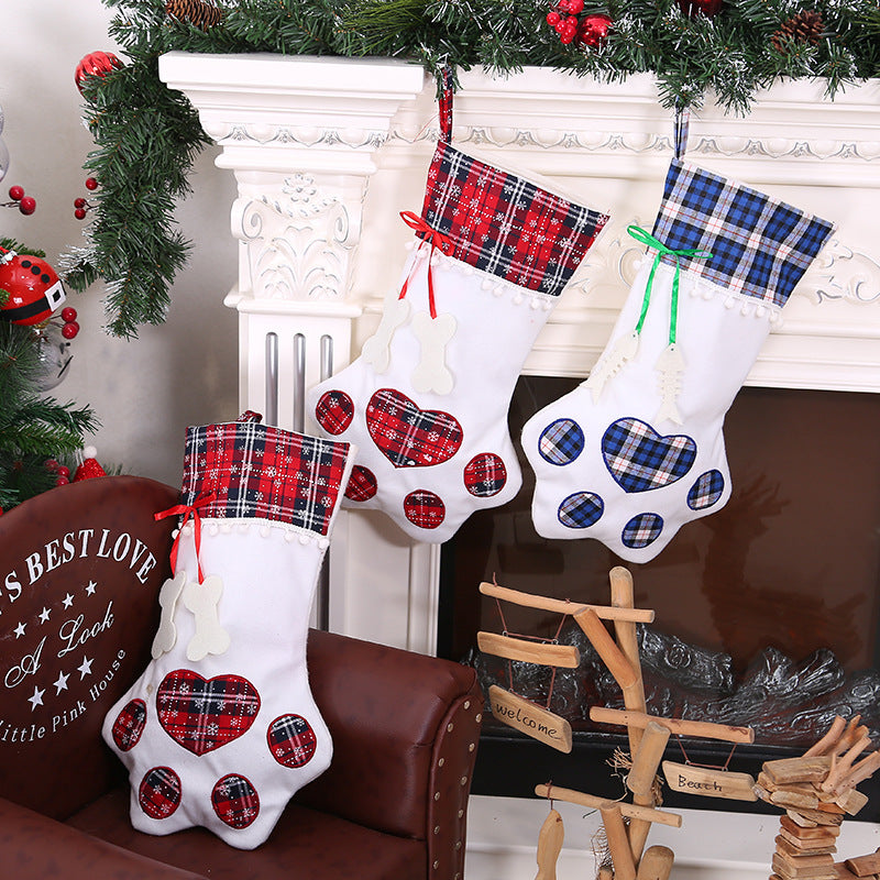 Dog paw Christmas stocking - view 2