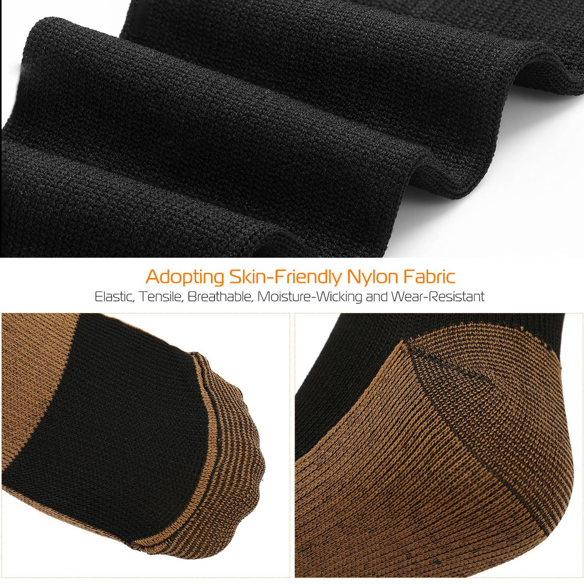 Unisex Copper Compression Socks Women Man Durable Hose Graduated Support Socks For Running Nursing Shin Splints Edema - view 6