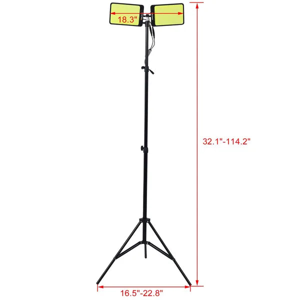 LED Work Light With Stand, 11200 Lumen Dual-Head Tripod Lights Construction - view 2