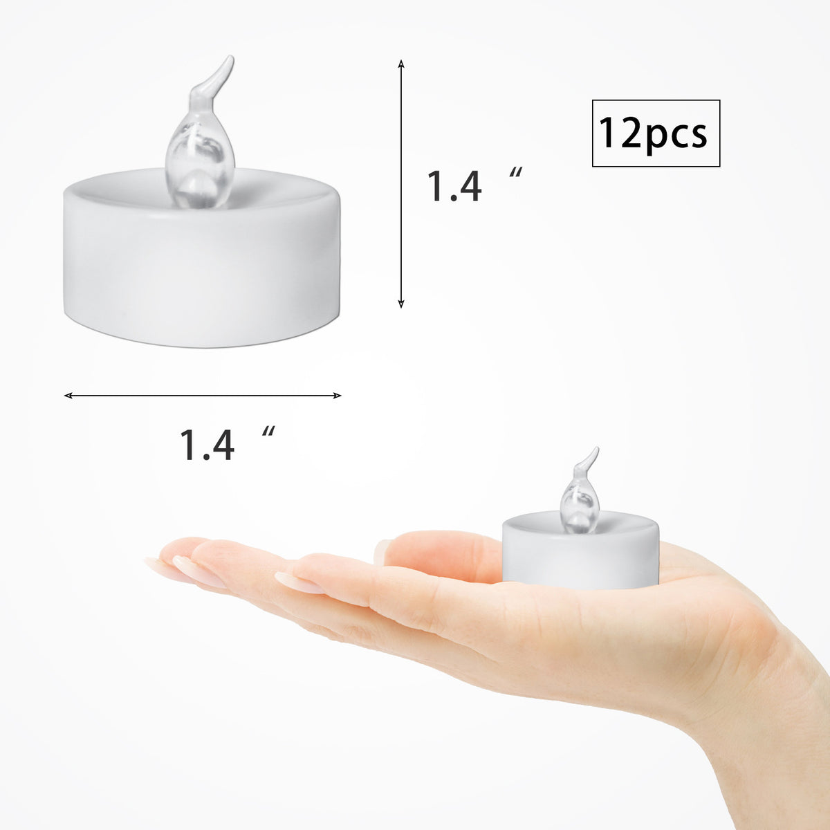Electronic Candles Flickering LED Tea Light Battery Operate Bedside Night Lamp Flameless Party Lighting Decor - view 6
