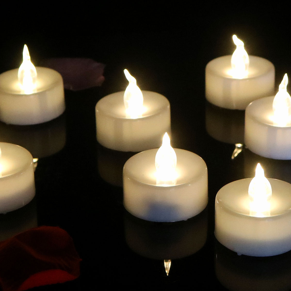 Electronic Candles Flickering LED Tea Light Battery Operate Bedside Night Lamp Flameless Party Lighting Decor - view 8