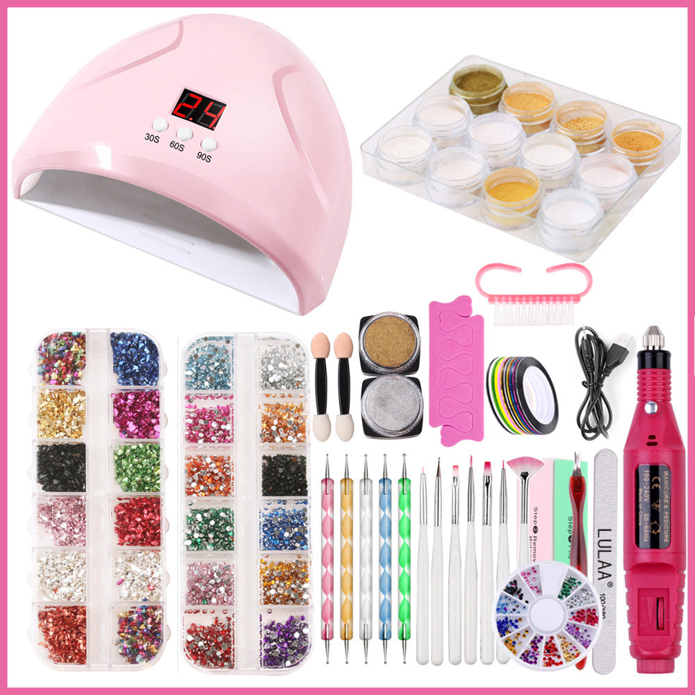 Nail Lamp Nail Art Sticker Drill Tool Set - view 4