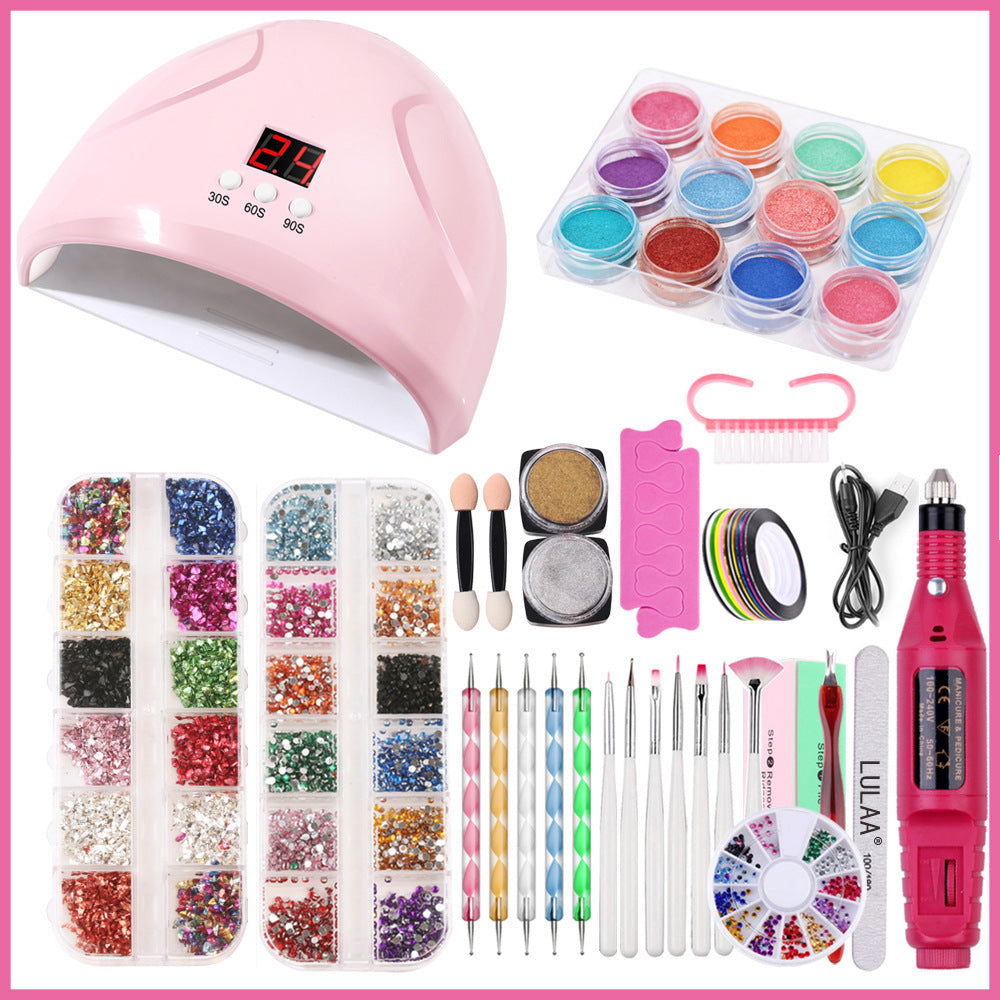 Nail Lamp Nail Art Sticker Drill Tool Set - view 5