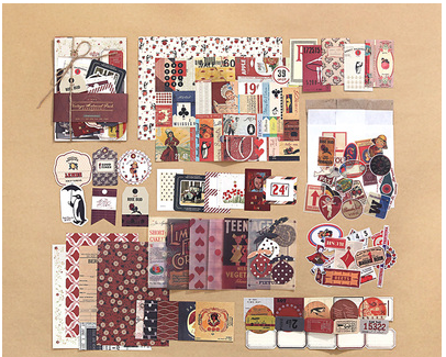 88 Vintage Planner Stickers, Background Paper - view 5