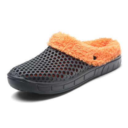 Fuzzy Plush Garden Clogs Mules Slippers Home Indoor Couple Slippers - view 3
