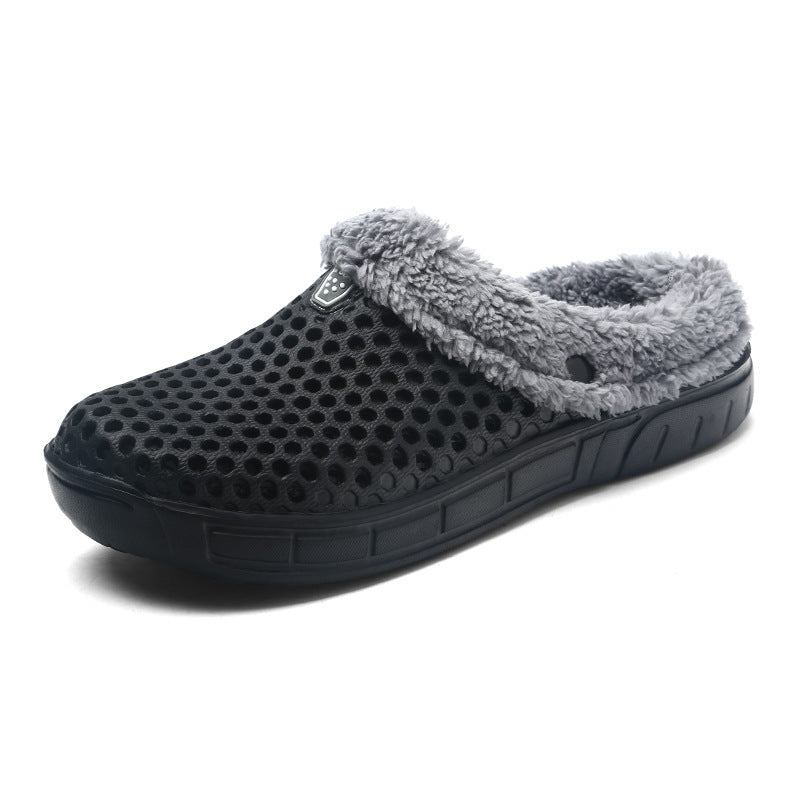 Fuzzy Plush Garden Clogs Mules Slippers Home Indoor Couple Slippers - view 2