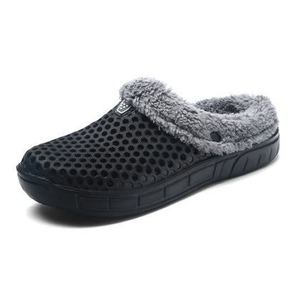 Fuzzy Plush Garden Clogs Mules Slippers Home Indoor Couple Slippers - view 2