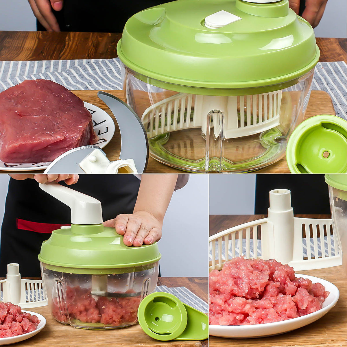 Household Manual Meat Grinder Dumpling Stuffing Kitchen Hand Mixer - view 5