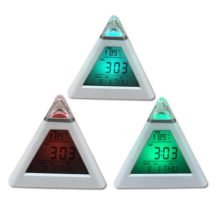 Pyramid Alarm Clock Student Creative Luminous Alarm Clock - view 2