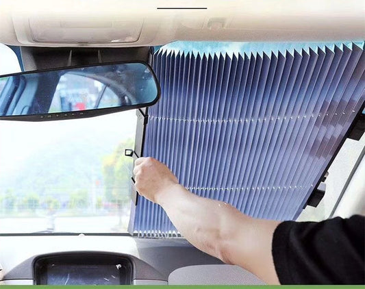 Retractable Windshield Sun Shade for Car Windshield Sunshades Blocks UV Rays Sun Visor Protector for Auto Keep Vehicle - view 2