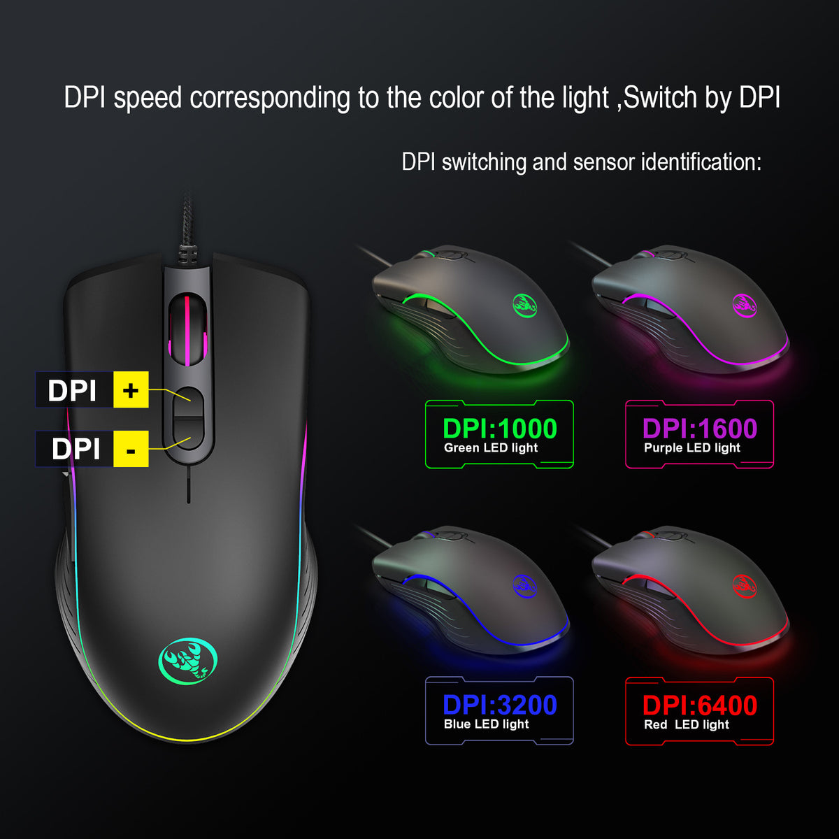 Glowing Gaming Mouse Gaming Wired Mouse - view 2