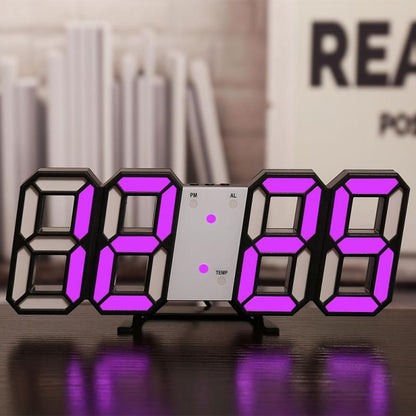 Three-dimensional Wall Clock, Silent Digital Alarm Clock, Three-dimensional Wall Clock For Living Room - view 9
