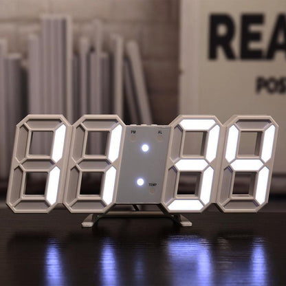 Three-dimensional Wall Clock, Silent Digital Alarm Clock, Three-dimensional Wall Clock For Living Room - view 2