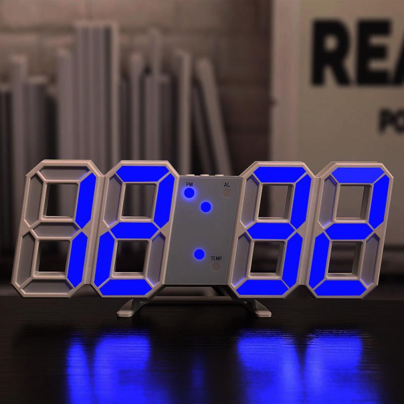 Three-dimensional Wall Clock, Silent Digital Alarm Clock, Three-dimensional Wall Clock For Living Room - view 3