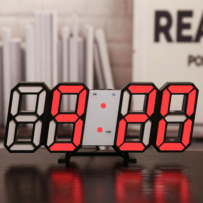 Three-dimensional Wall Clock, Silent Digital Alarm Clock, Three-dimensional Wall Clock For Living Room - view 10